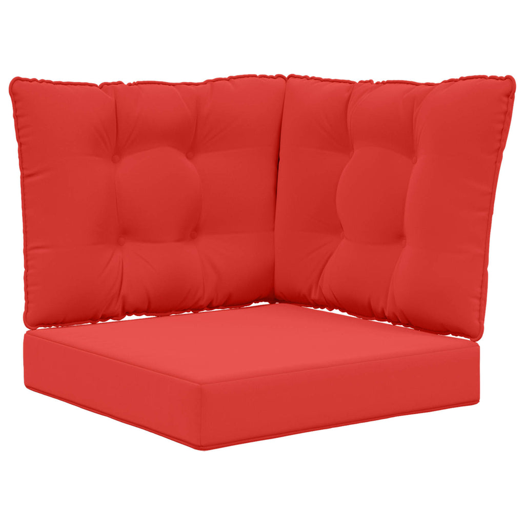 Sofakissen für draußen 3 pcs Rot Polyester