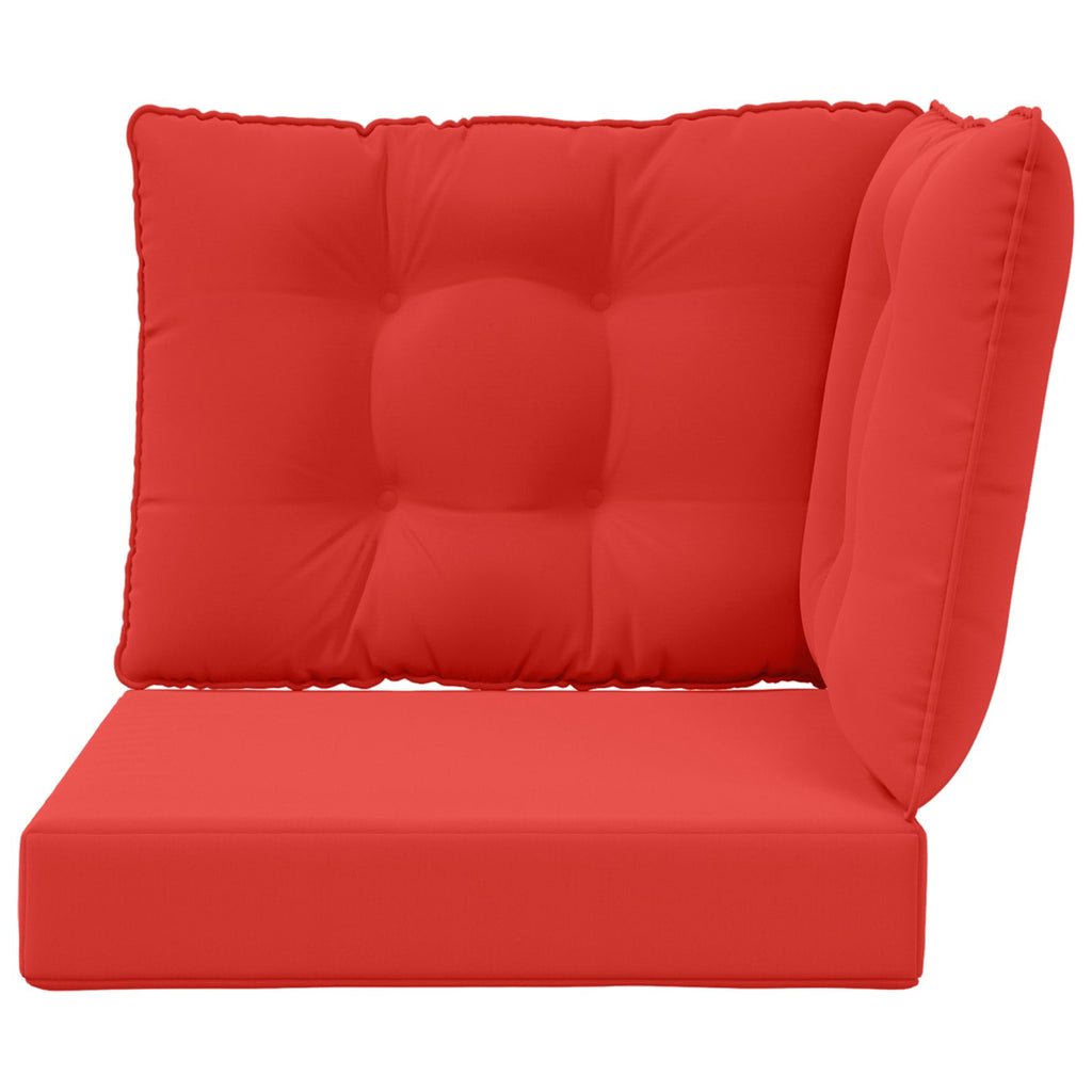 Sofakissen für draußen 3 pcs Rot Polyester