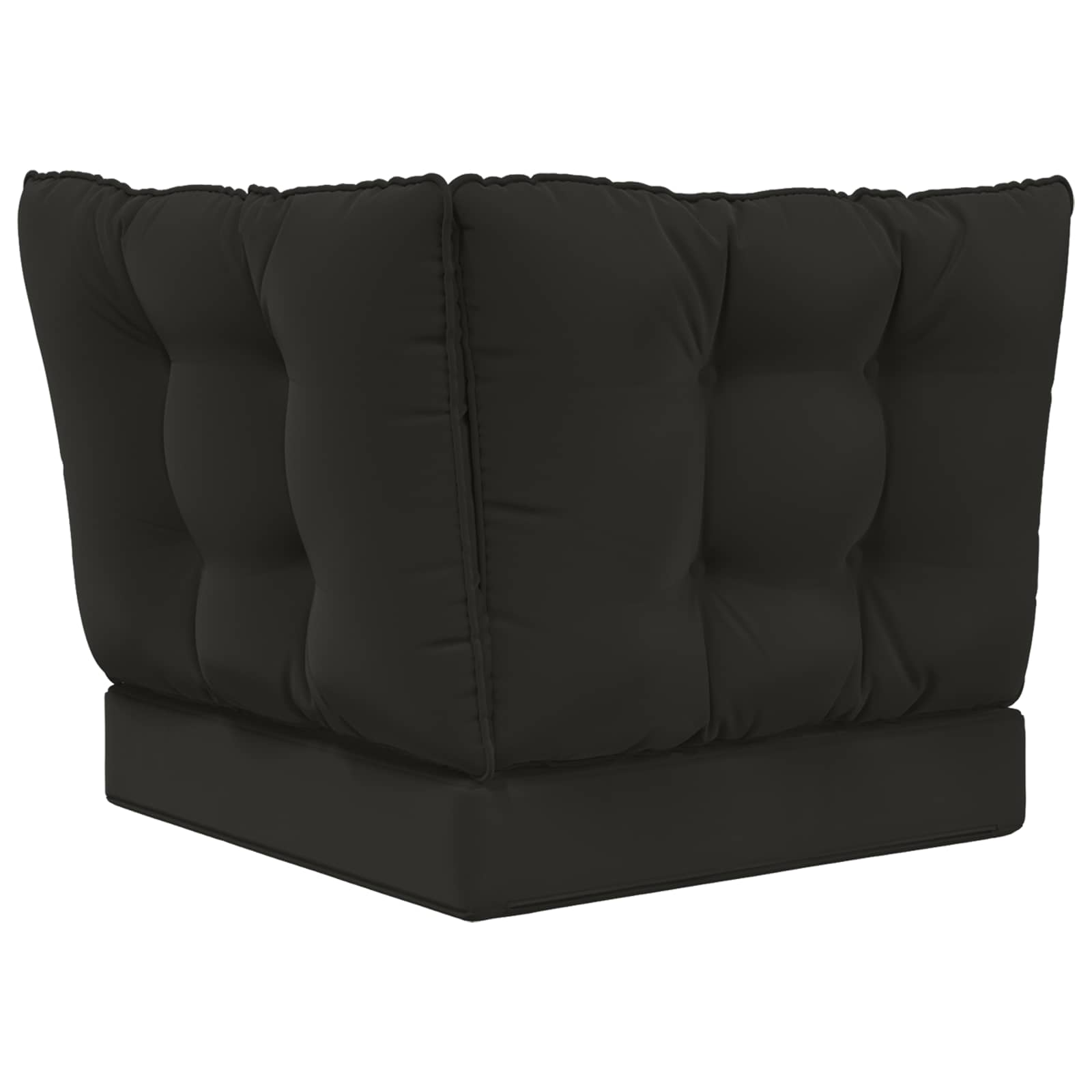 Sofakissen für draußen 3 pcs Schwarz Polyester