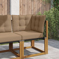 Sofakissen für draußen 3 pcs Taupe Polyester