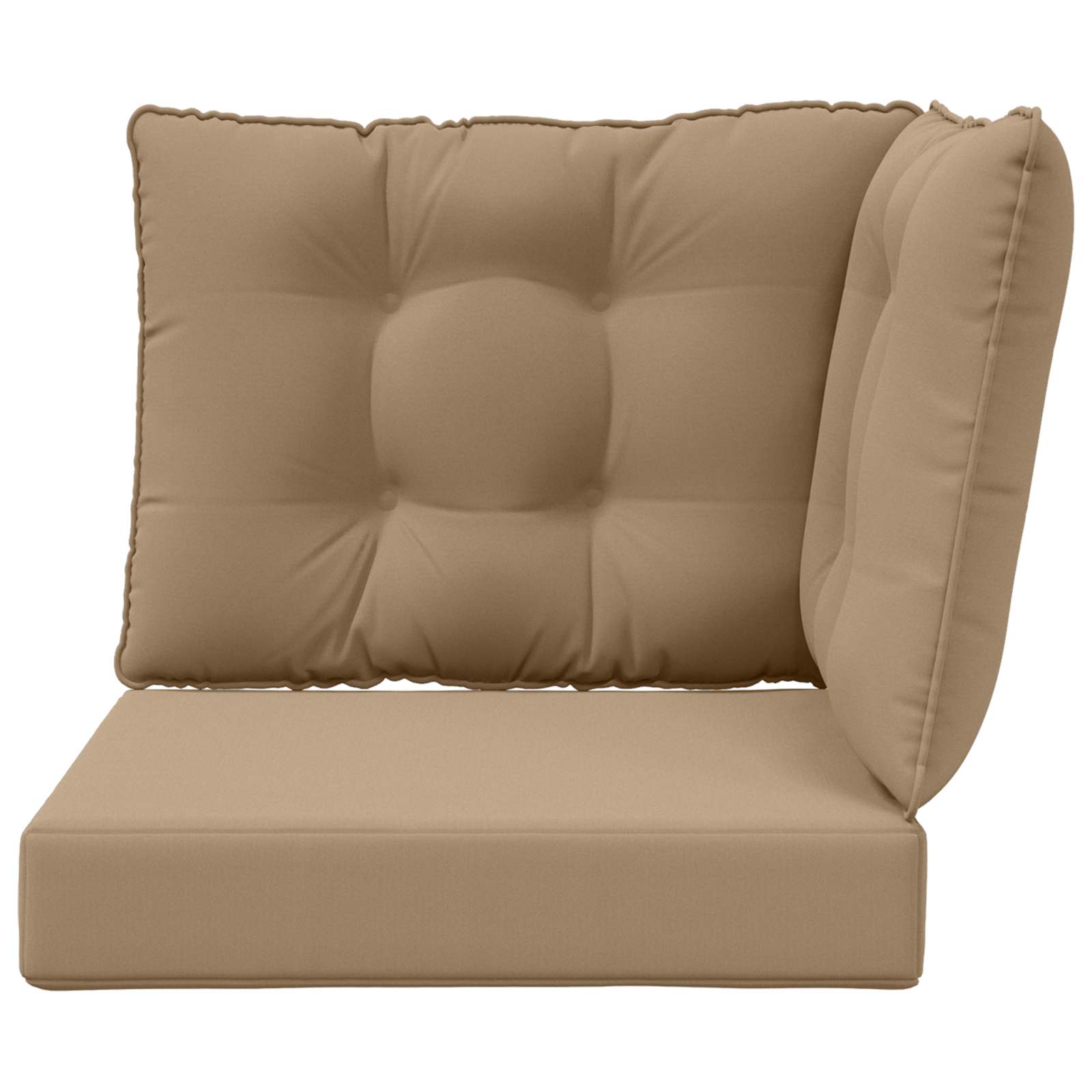 Sofakissen für draußen 3 pcs Taupe Polyester