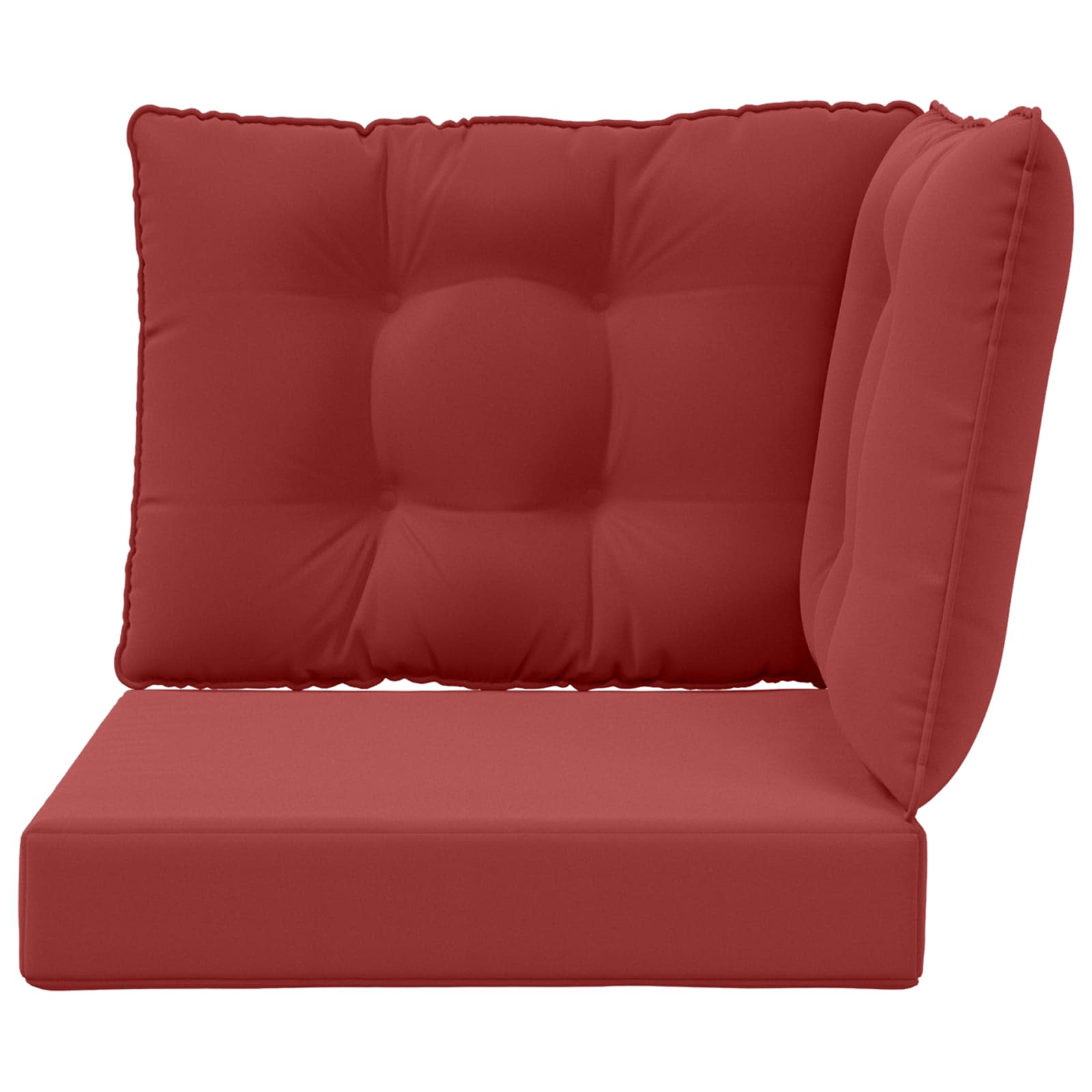 Sofakissen für draußen 3 pcs Weinrot Polyester
