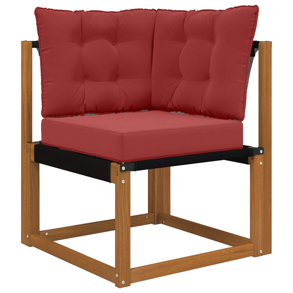 Sofakissen für draußen 3 pcs Weinrot Polyester
