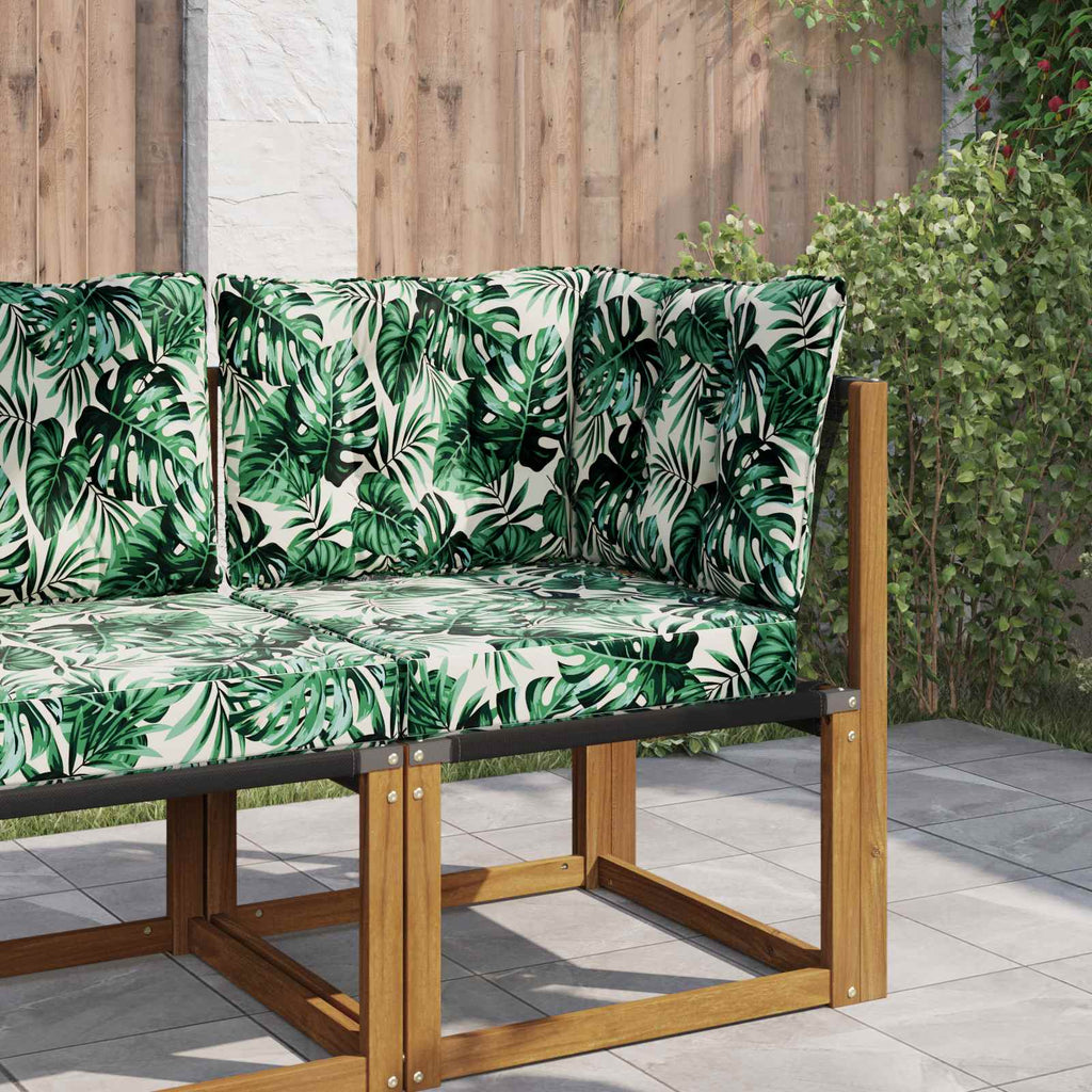 Sofakissen für draußen 3 pcs Blattmuster Polyester