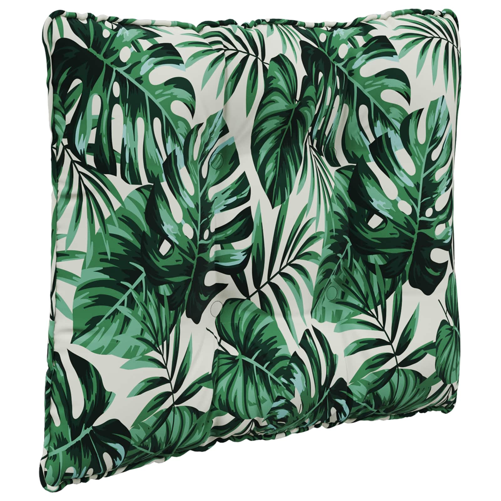Sofakissen für draußen 3 pcs Blattmuster Polyester
