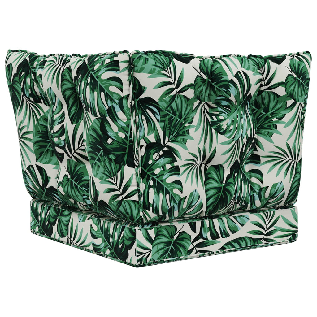 Sofakissen für draußen 3 pcs Blattmuster Polyester