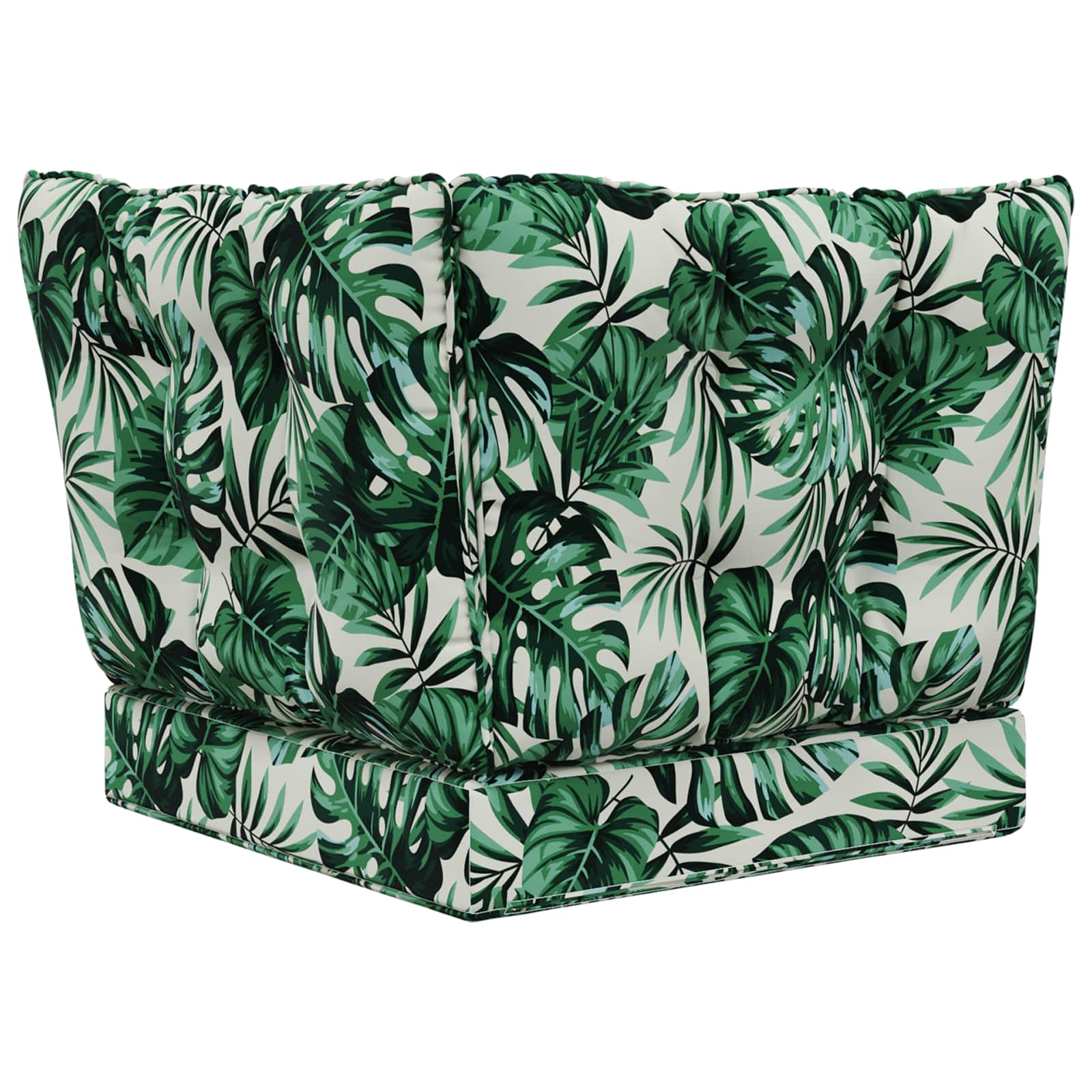 Sofakissen für draußen 3 pcs Blattmuster Polyester