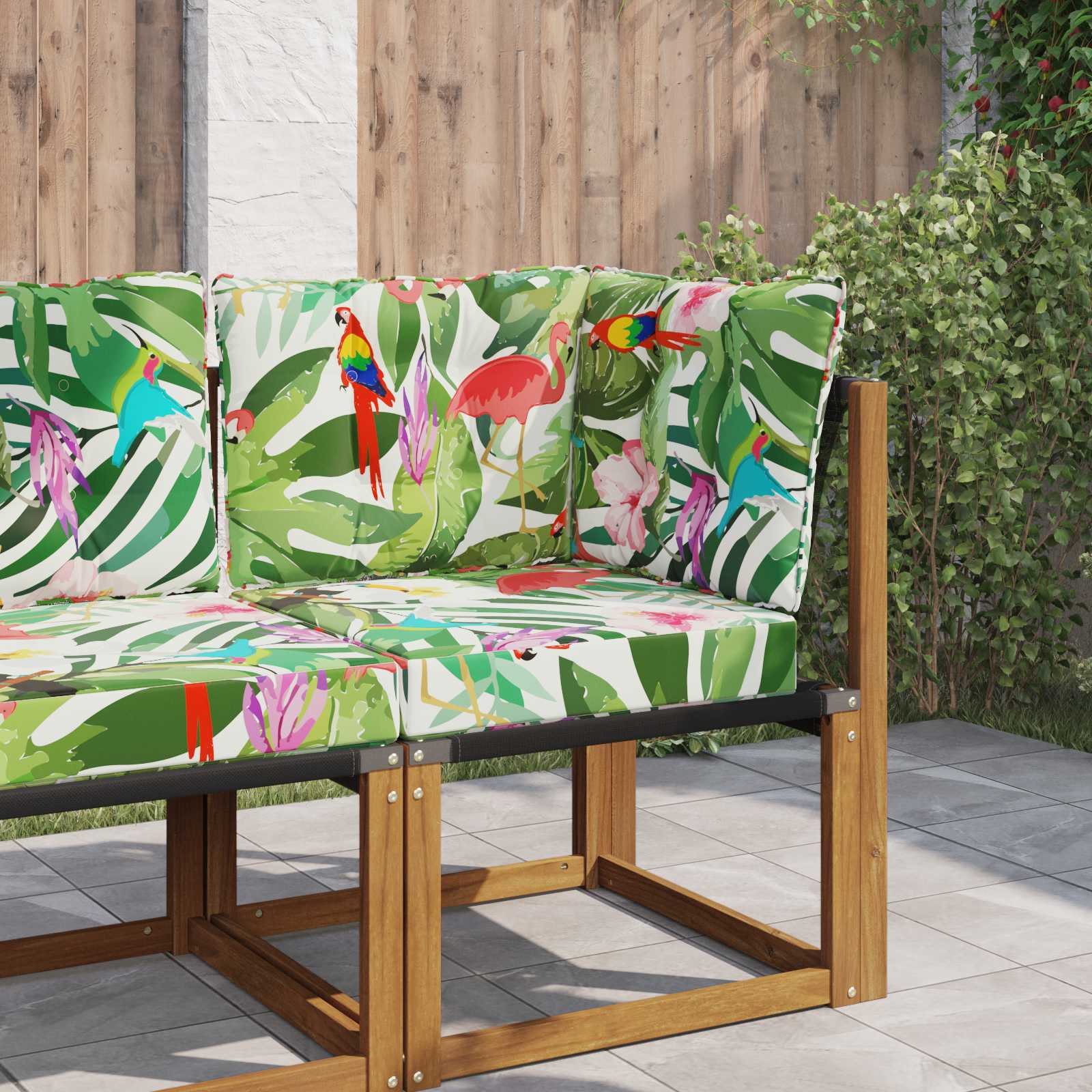 Sofakissen für draußen 3 pcs Bunt Polyester
