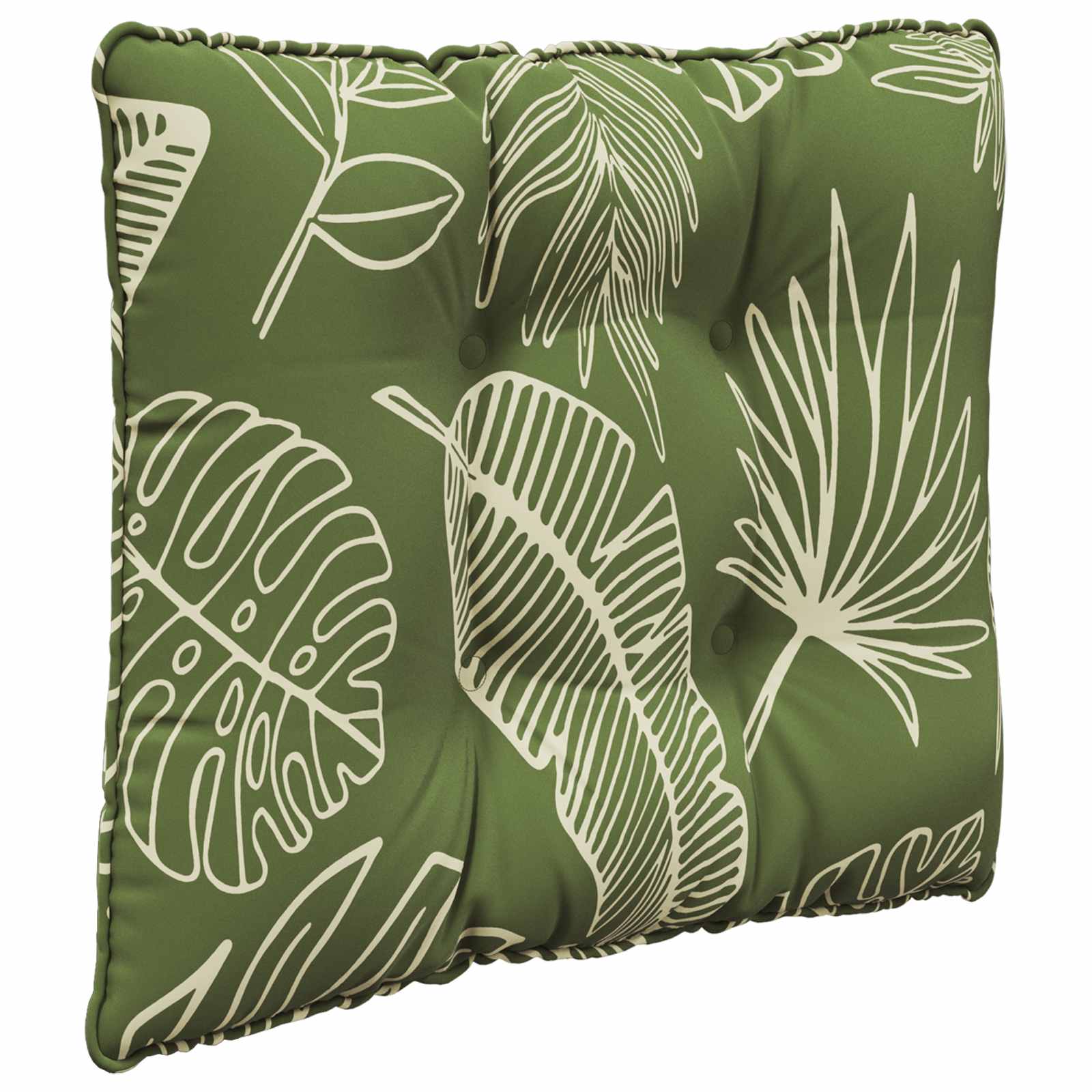 Sofakissen für draußen 3 pcs Blattdesign Polyester