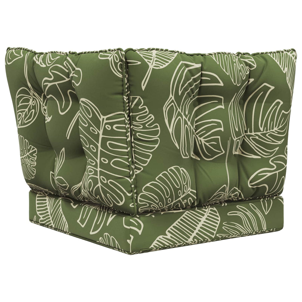 Sofakissen für draußen 3 pcs Blattdesign Polyester