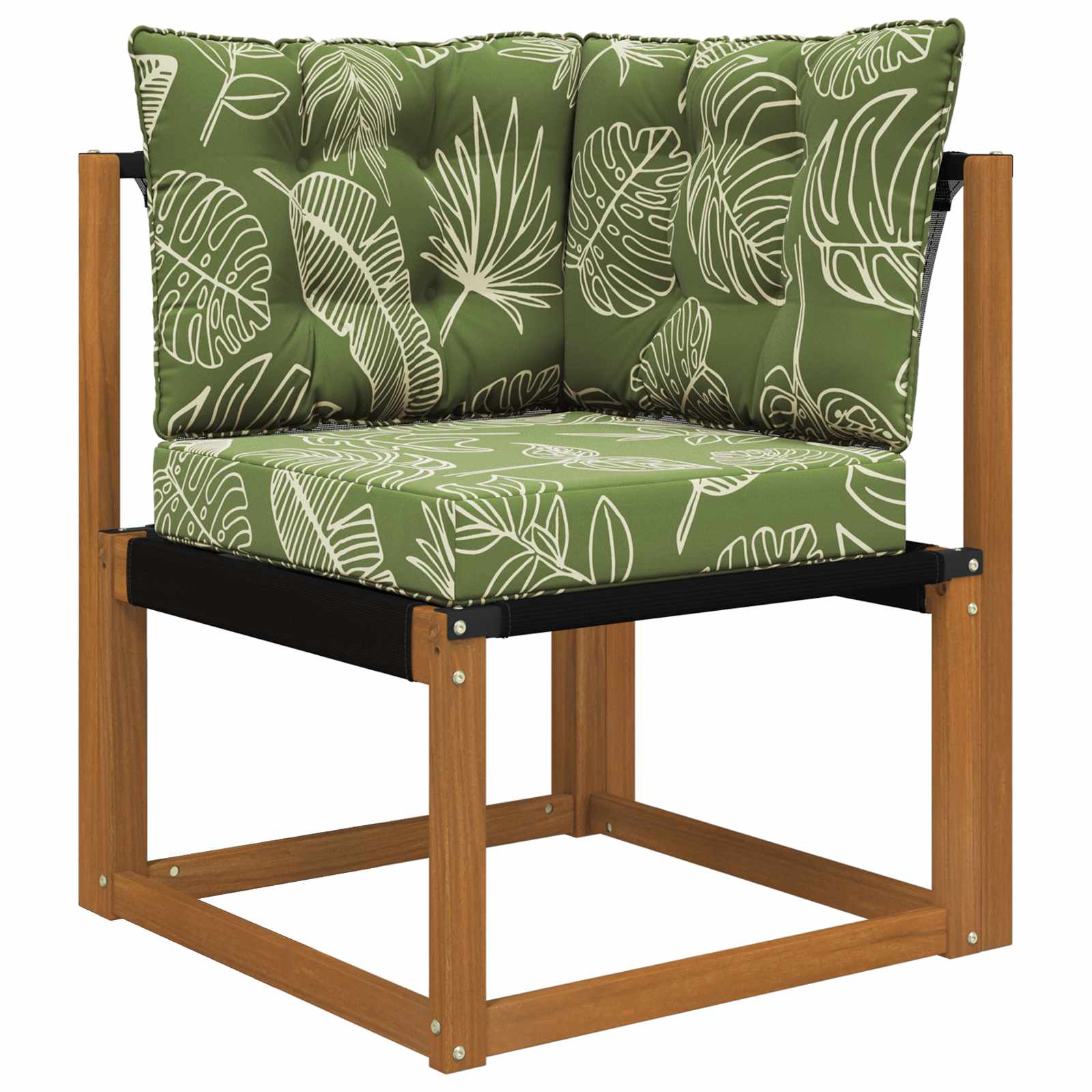 Sofakissen für draußen 3 pcs Blattdesign Polyester