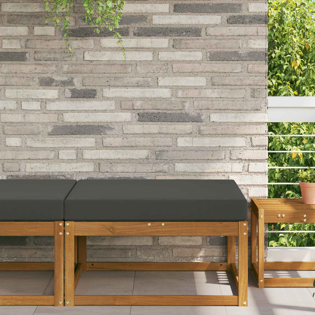 Sofakissen für draußen Anthrazit 80 x 80 x 8 cm Polyester