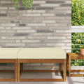 Sofakissen für draußen Creme 80 x 80 x 8 cm Polyester