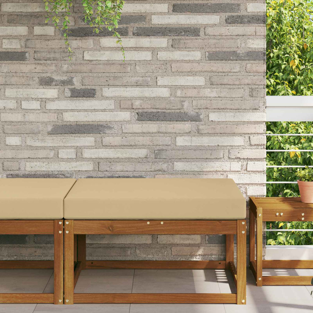Sofakissen für draußen Beige 80 x 80 x 8 cm Polyester