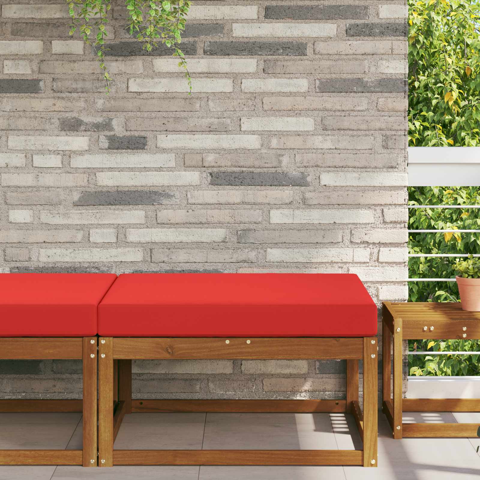 Sofakissen für draußen Rot 80 x 80 x 8 cm Polyester
