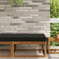 Sofakissen für draußen Schwarz 80 x 80 x 8 cm Polyester