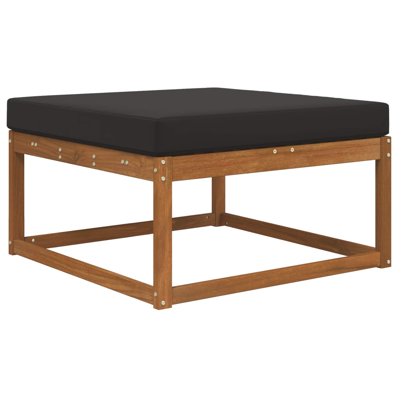 Sofakissen für draußen Schwarz 80 x 80 x 8 cm Polyester