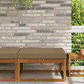 Sofakissen für draußen Taupe 80 x 80 x 8 cm Polyester