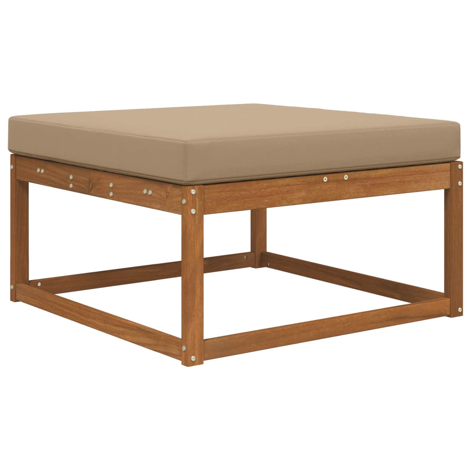 Sofakissen für draußen Taupe 80 x 80 x 8 cm Polyester