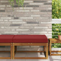 Sofakissen für draußen Weinrot 80 x 80 x 8 cm Polyester