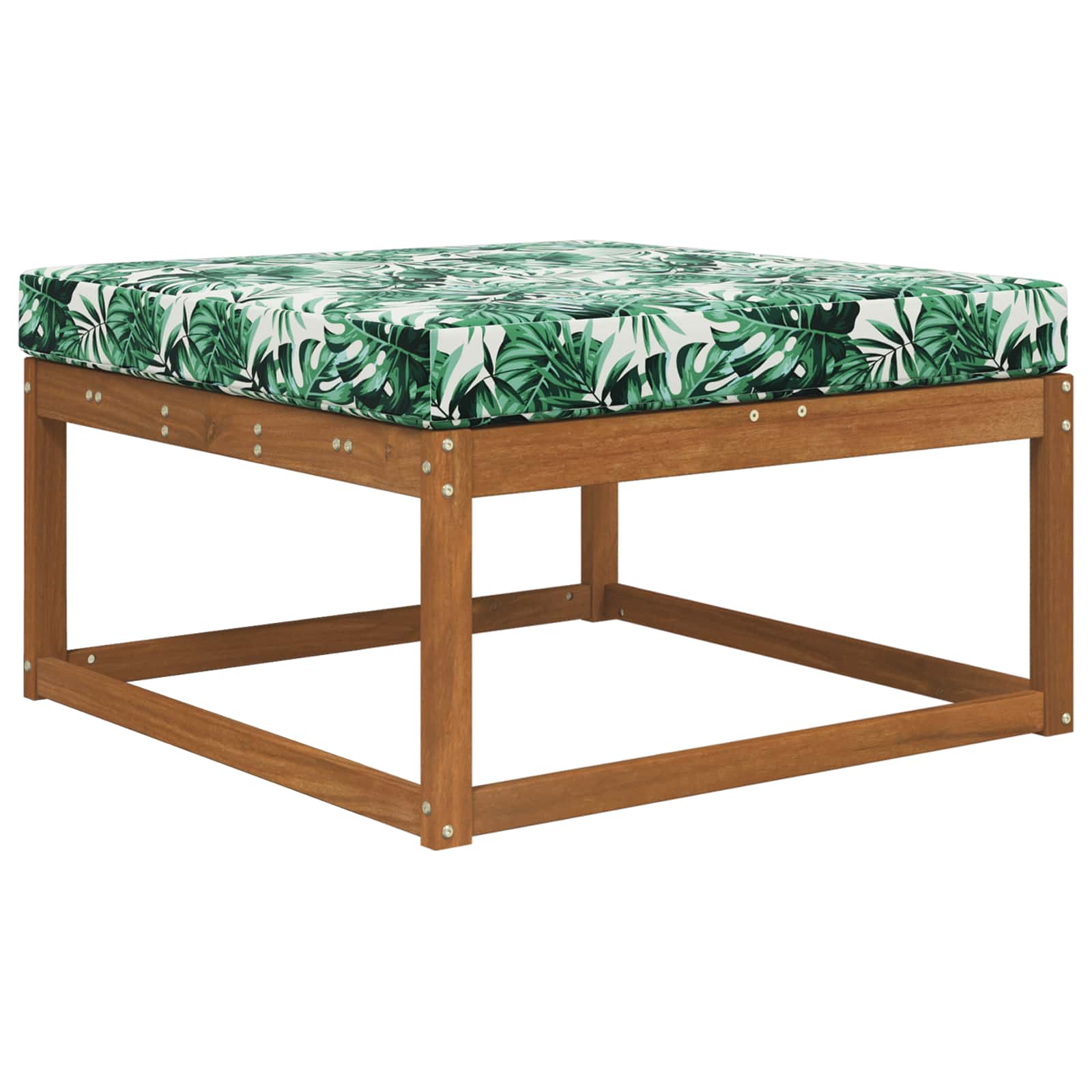 Sofakissen für draußen Blattmuster 80 x 80 x 8 cm Polyester