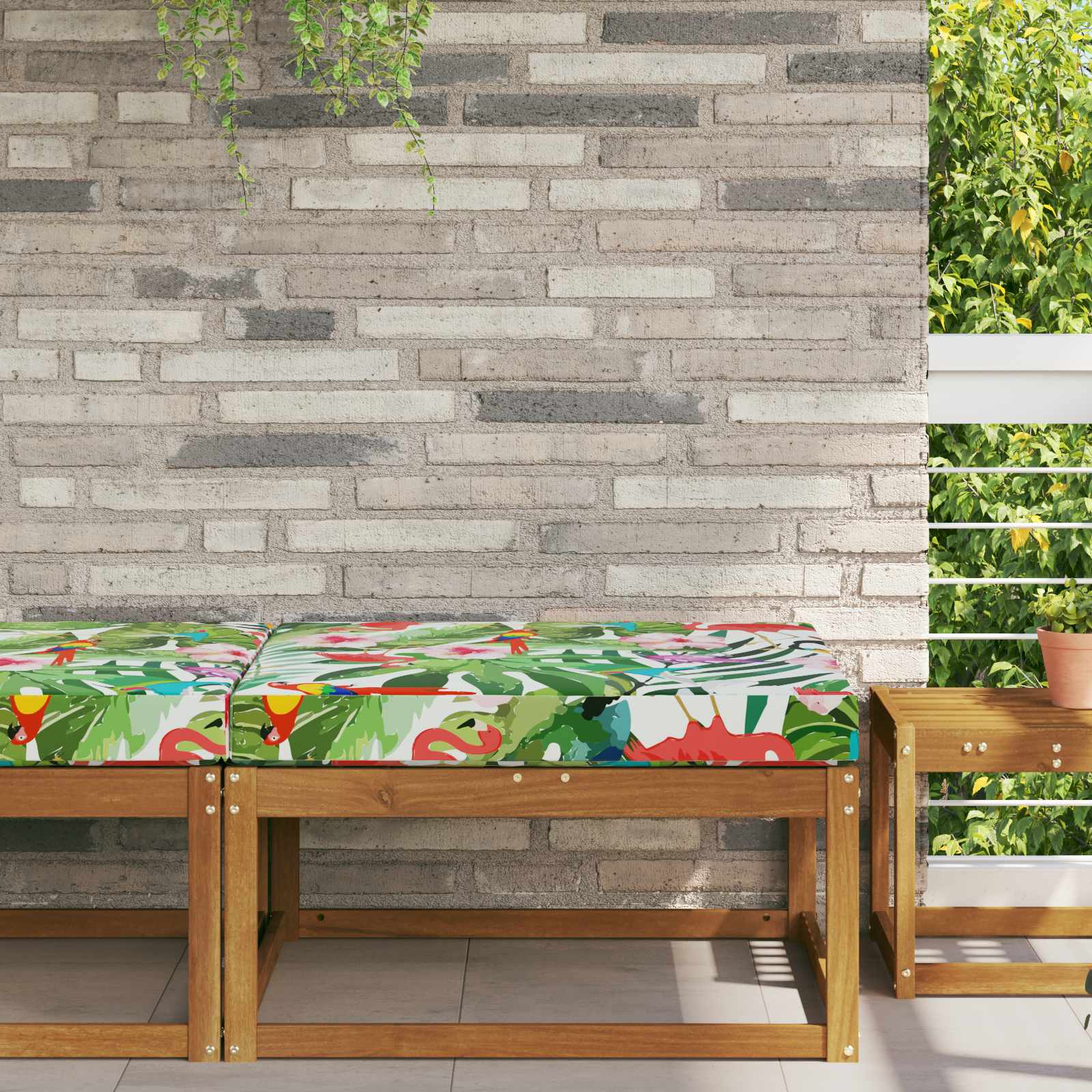 Sofakissen für draußen Bunt 80 x 80 x 8 cm Polyester