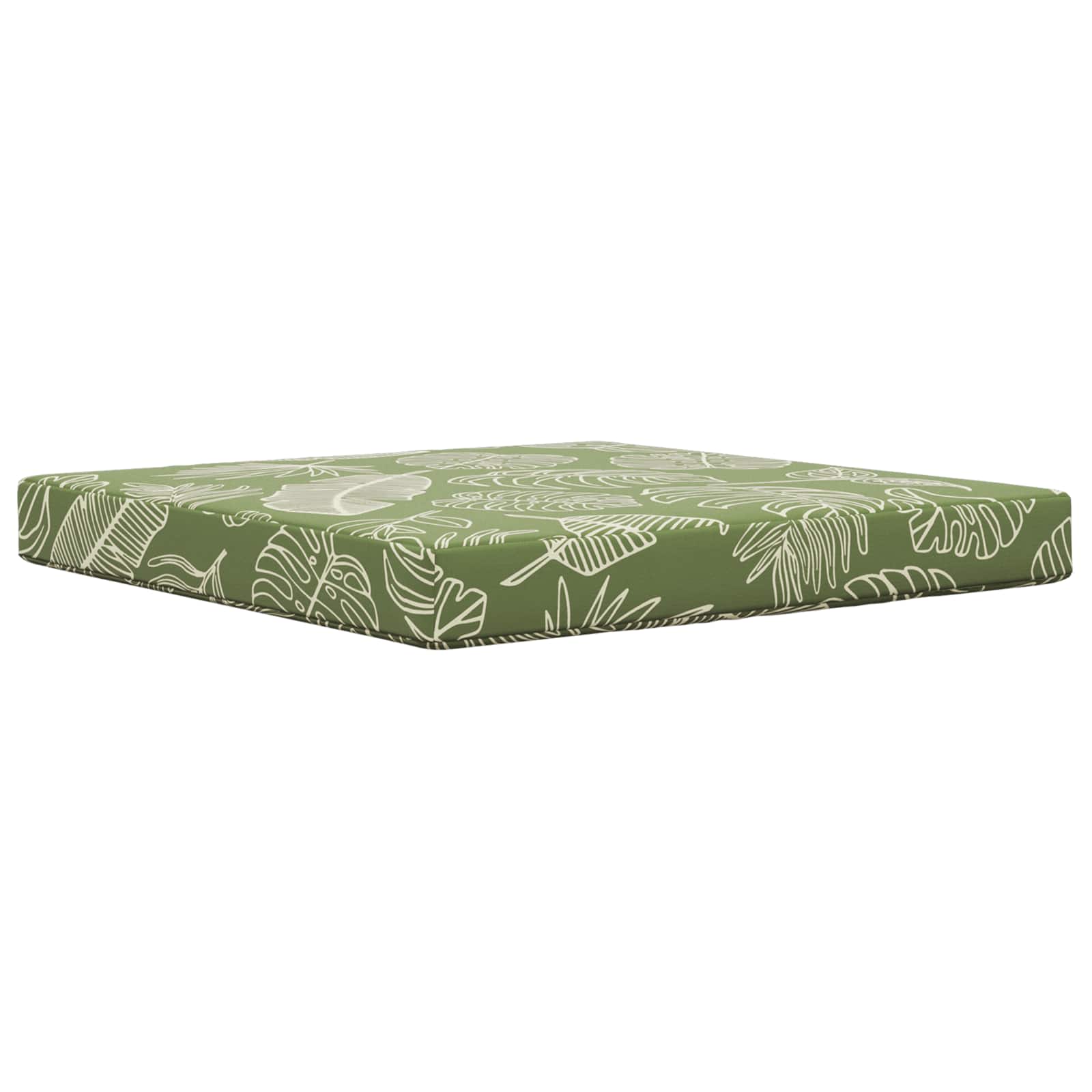 Sofakissen für draußen Blattdesign 80 x 80 x 8 cm Polyester