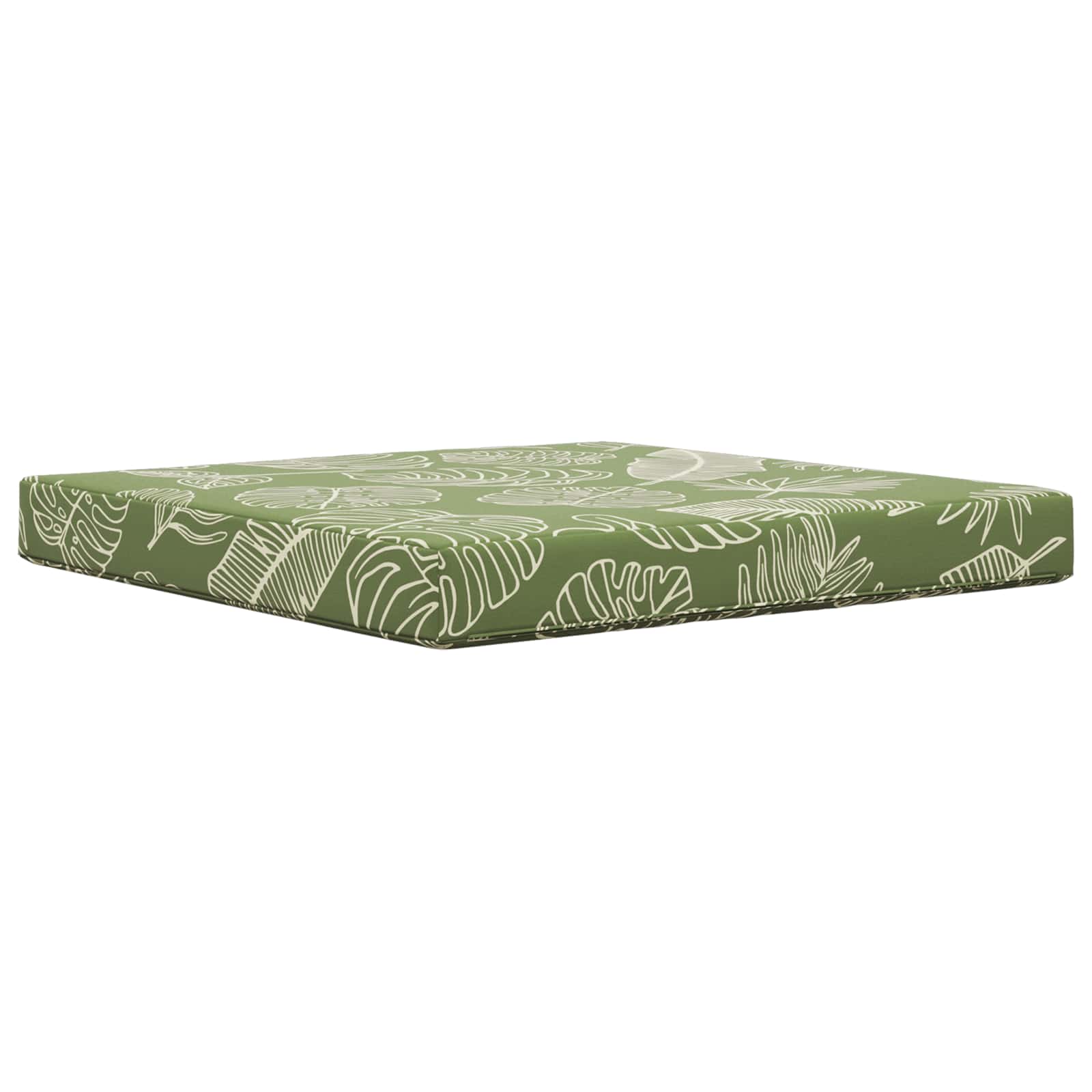 Sofakissen für draußen Blattdesign 80 x 80 x 8 cm Polyester