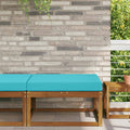 Sofakissen für draußen Türkis 80 x 80 x 8 cm Polyester