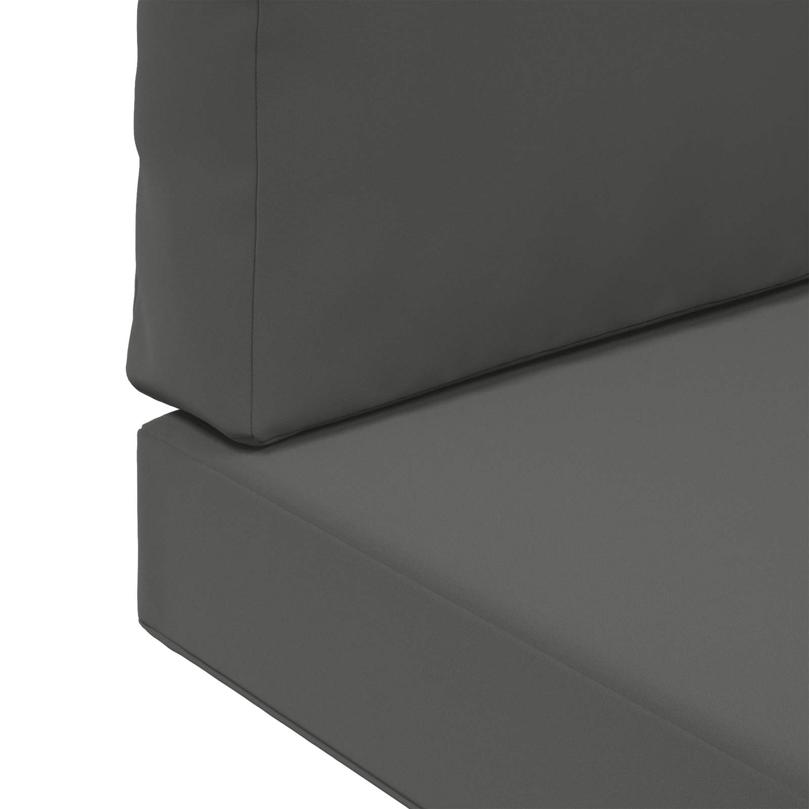 Sofakissen für draußen 2 pcs Anthrazit Polyester