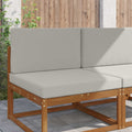 Sofakissen für draußen 2 pcs Grau Polyester