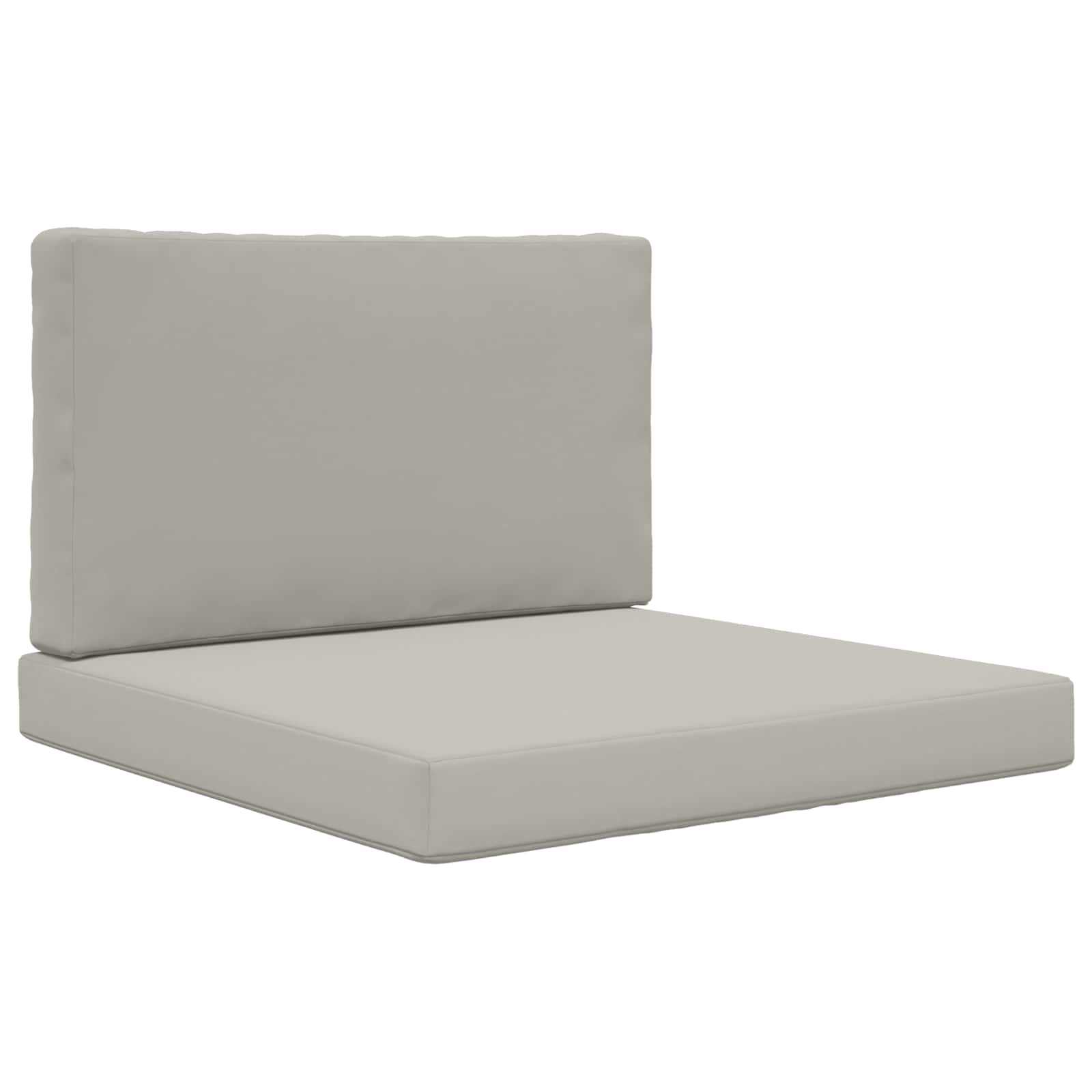 Sofakissen für draußen 2 pcs Grau Polyester