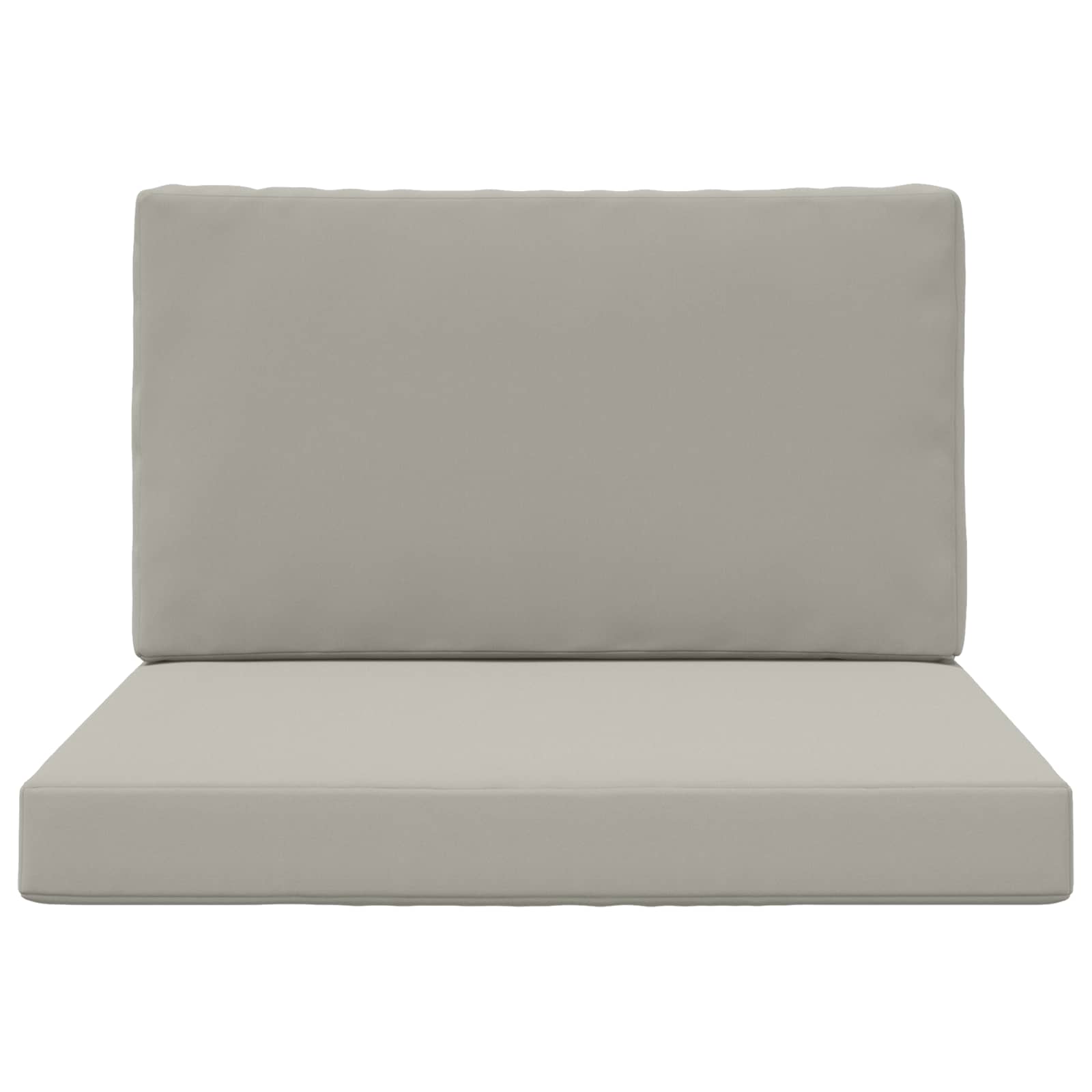 Sofakissen für draußen 2 pcs Grau Polyester