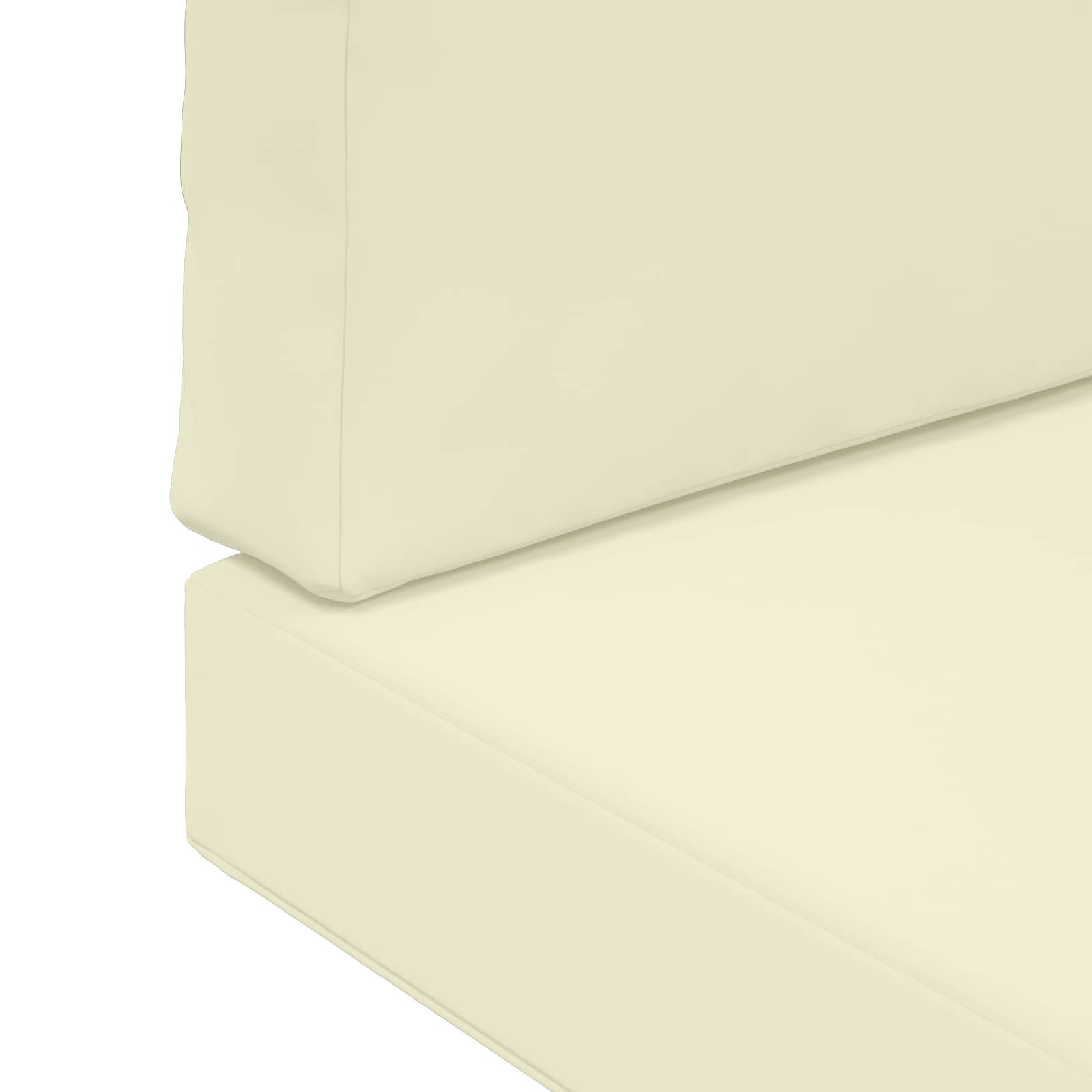 Sofakissen für draußen 2 pcs Creme Polyester