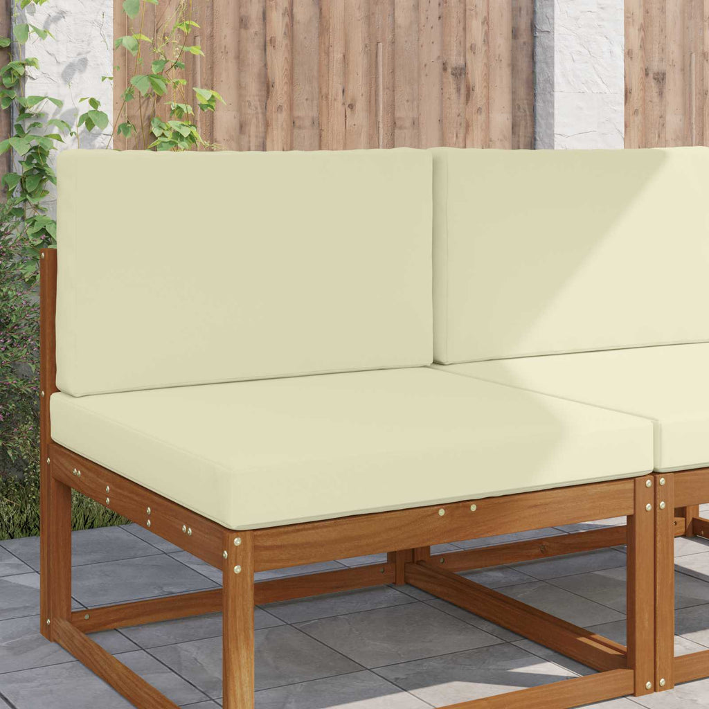 Sofakissen für draußen 2 pcs Creme Polyester