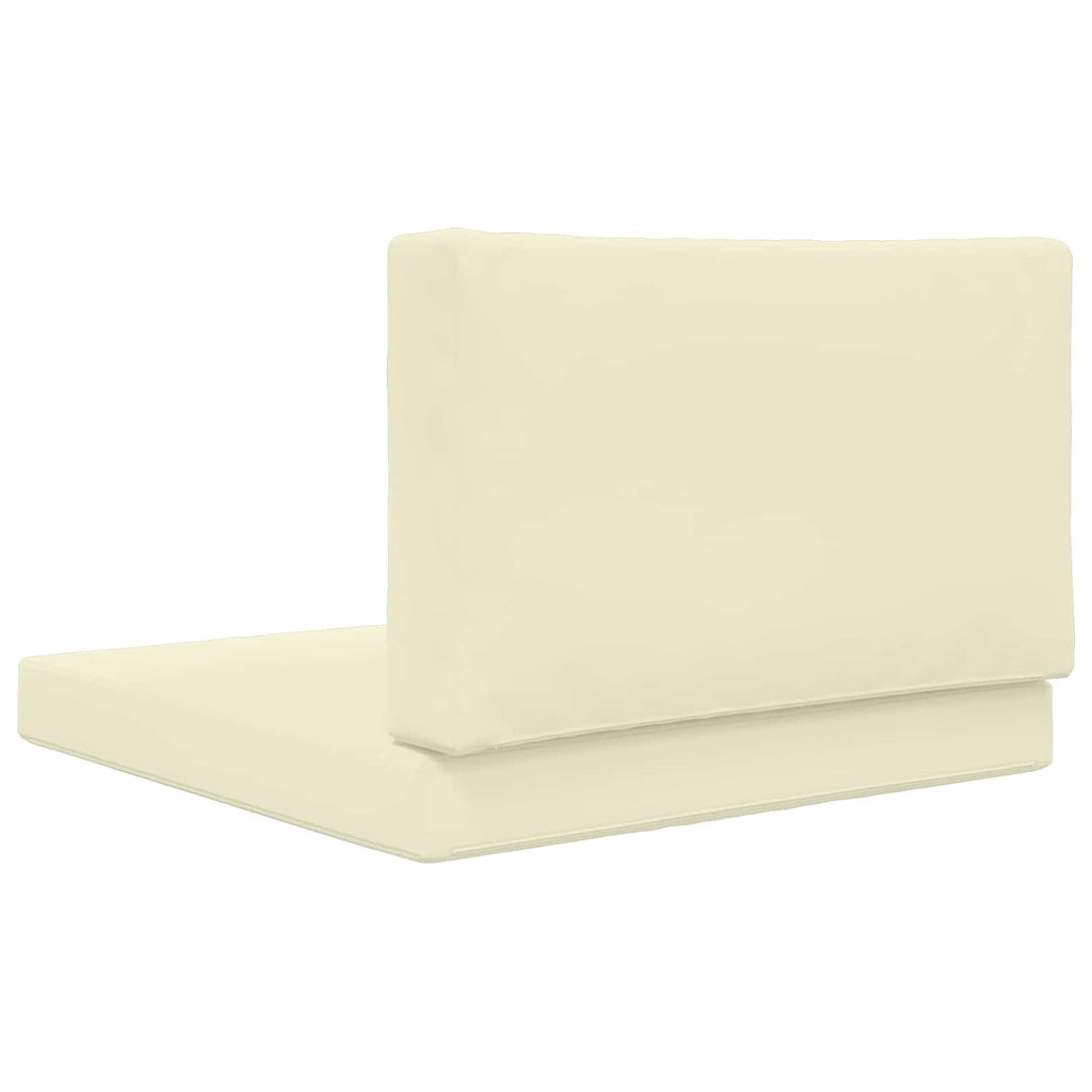 Sofakissen für draußen 2 pcs Creme Polyester