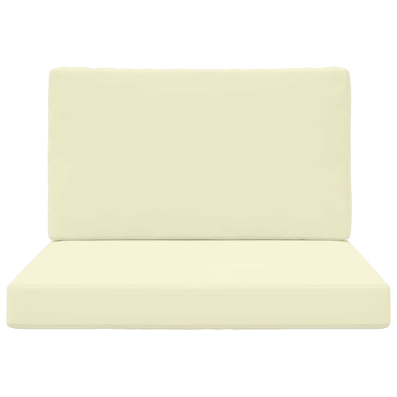 Sofakissen für draußen 2 pcs Creme Polyester