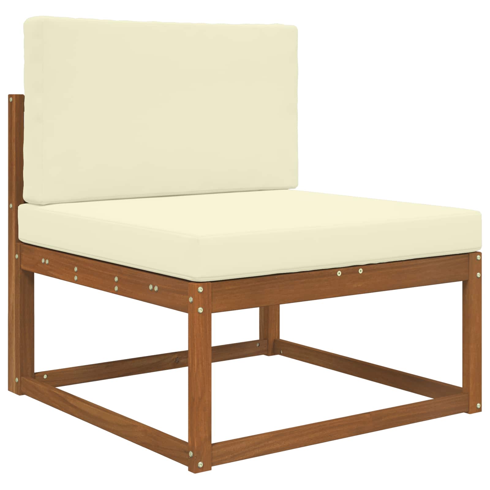 Sofakissen für draußen 2 pcs Creme Polyester