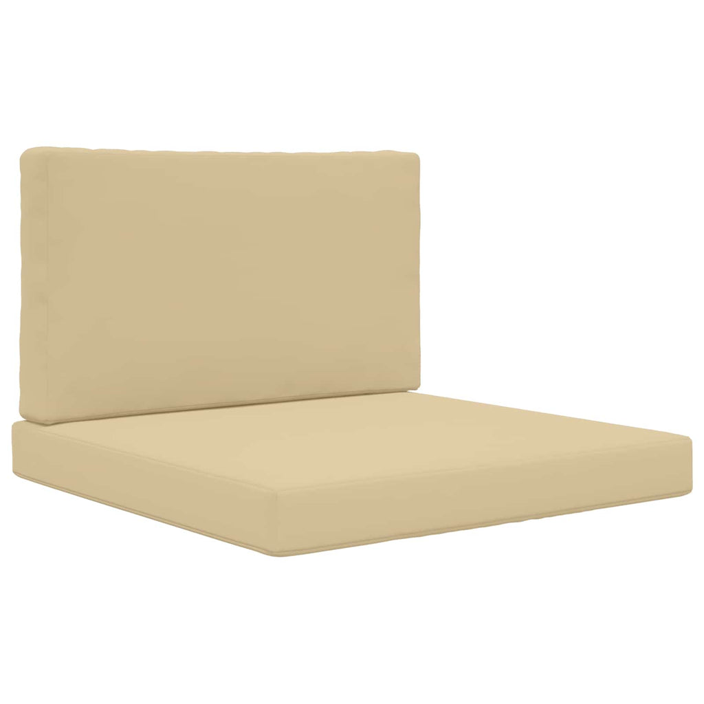 Sofakissen für draußen 2 pcs Beige Polyester
