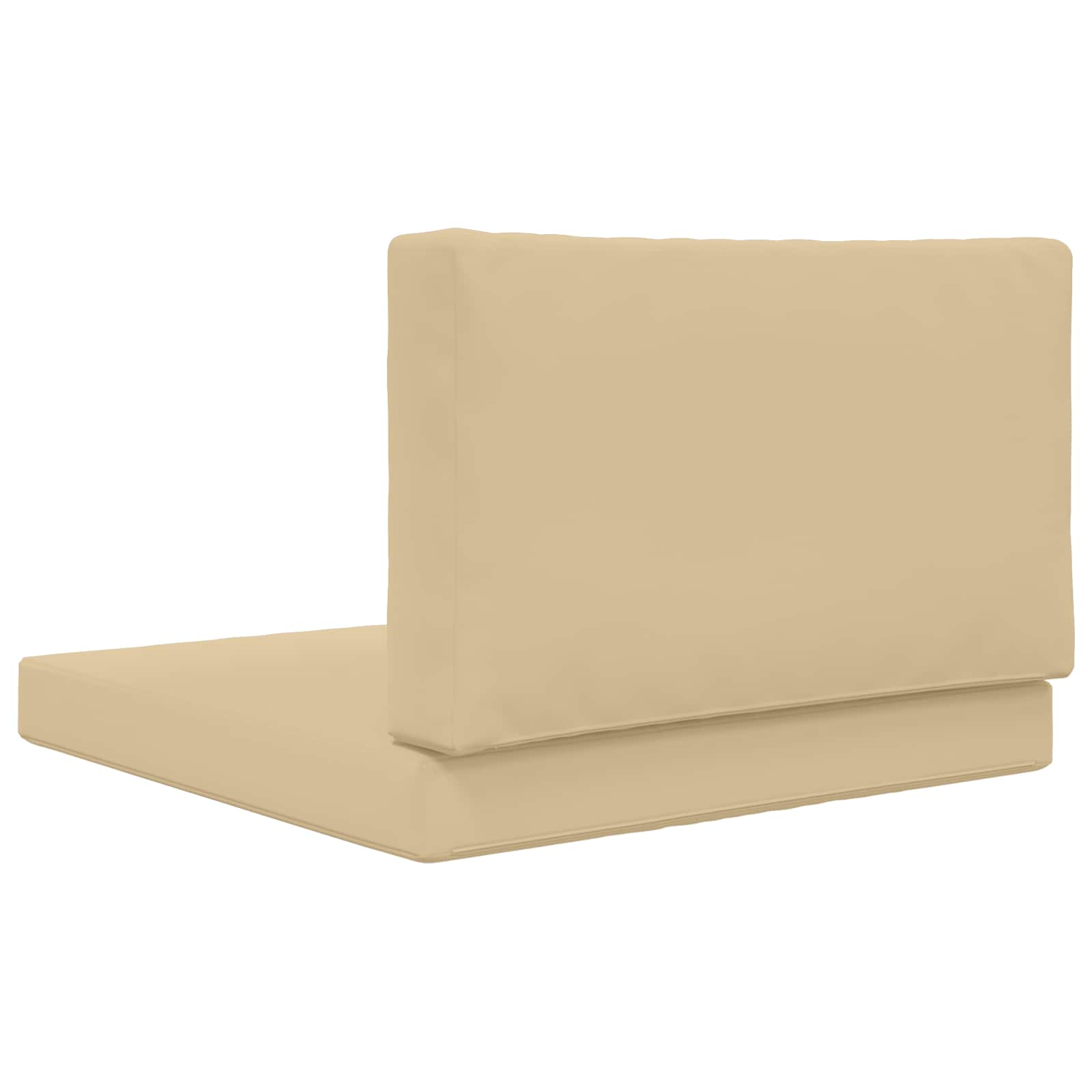 Sofakissen für draußen 2 pcs Beige Polyester