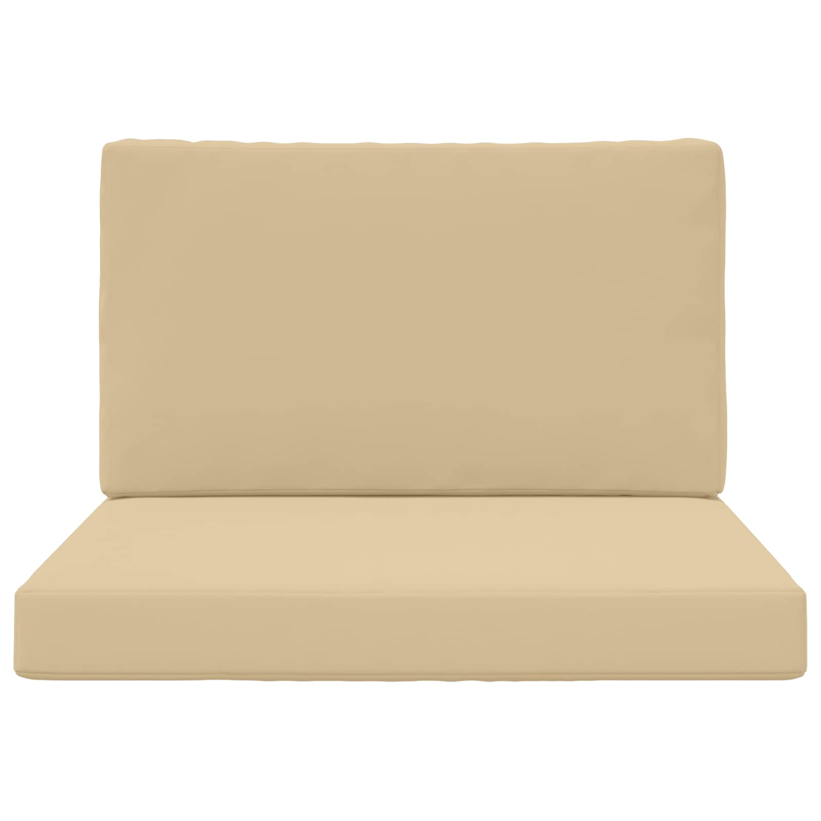 Sofakissen für draußen 2 pcs Beige Polyester