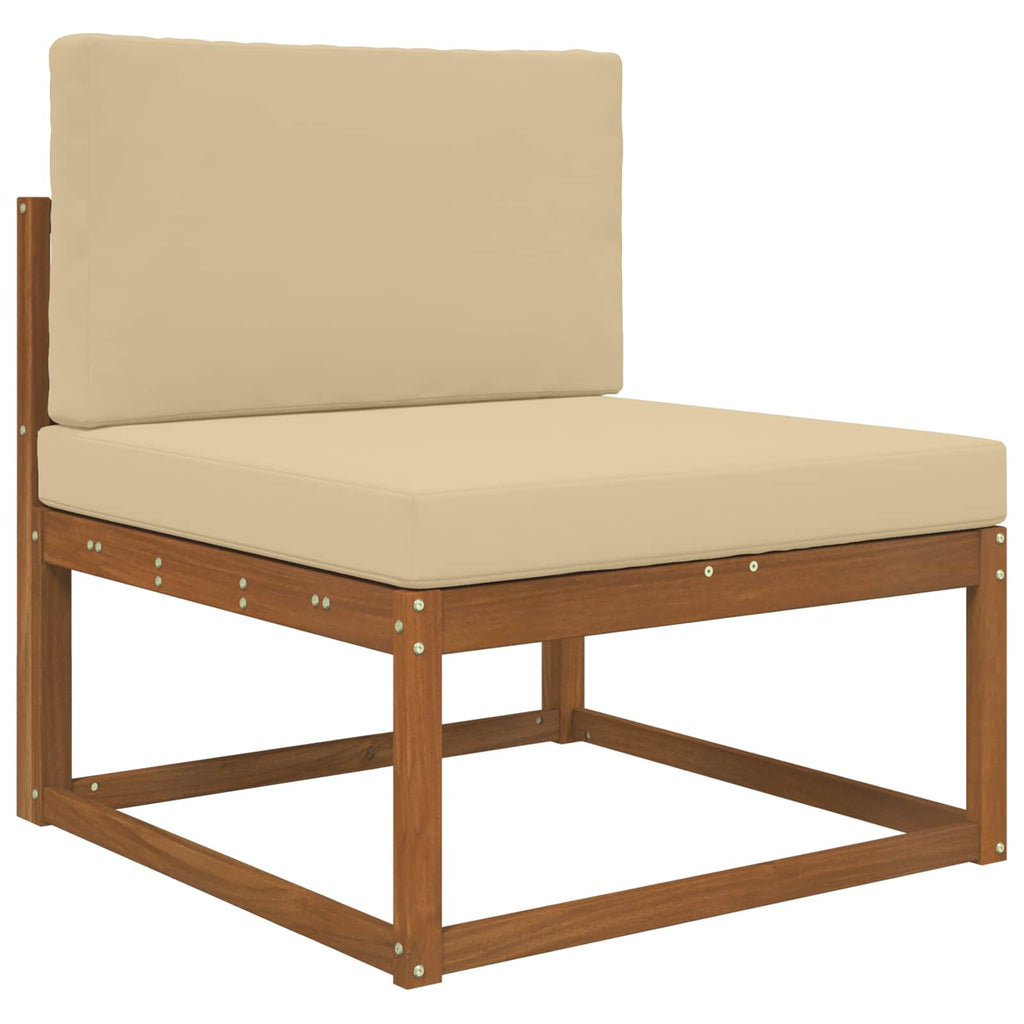 Sofakissen für draußen 2 pcs Beige Polyester