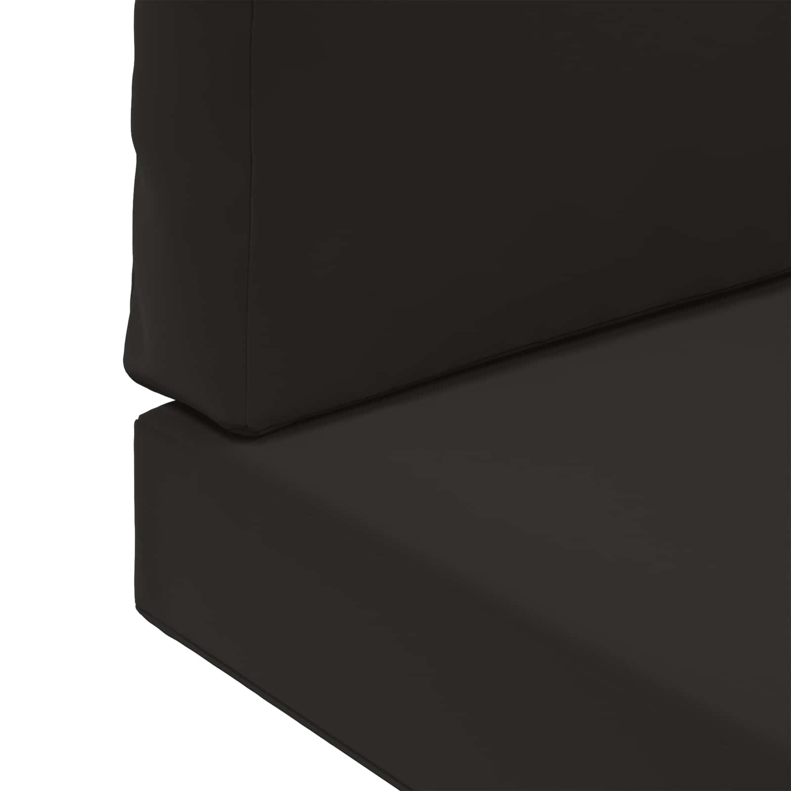 Sofakissen für draußen 2 pcs Schwarz Polyester