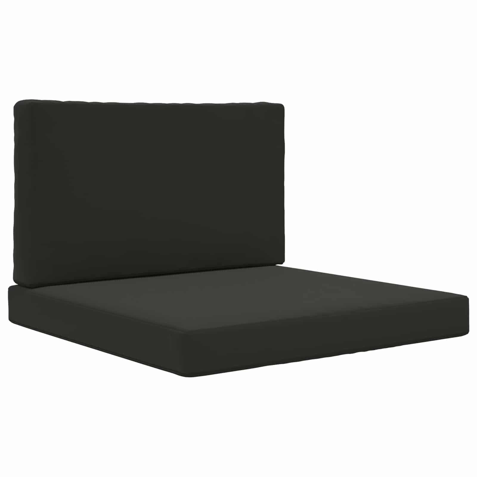 Sofakissen für draußen 2 pcs Schwarz Polyester