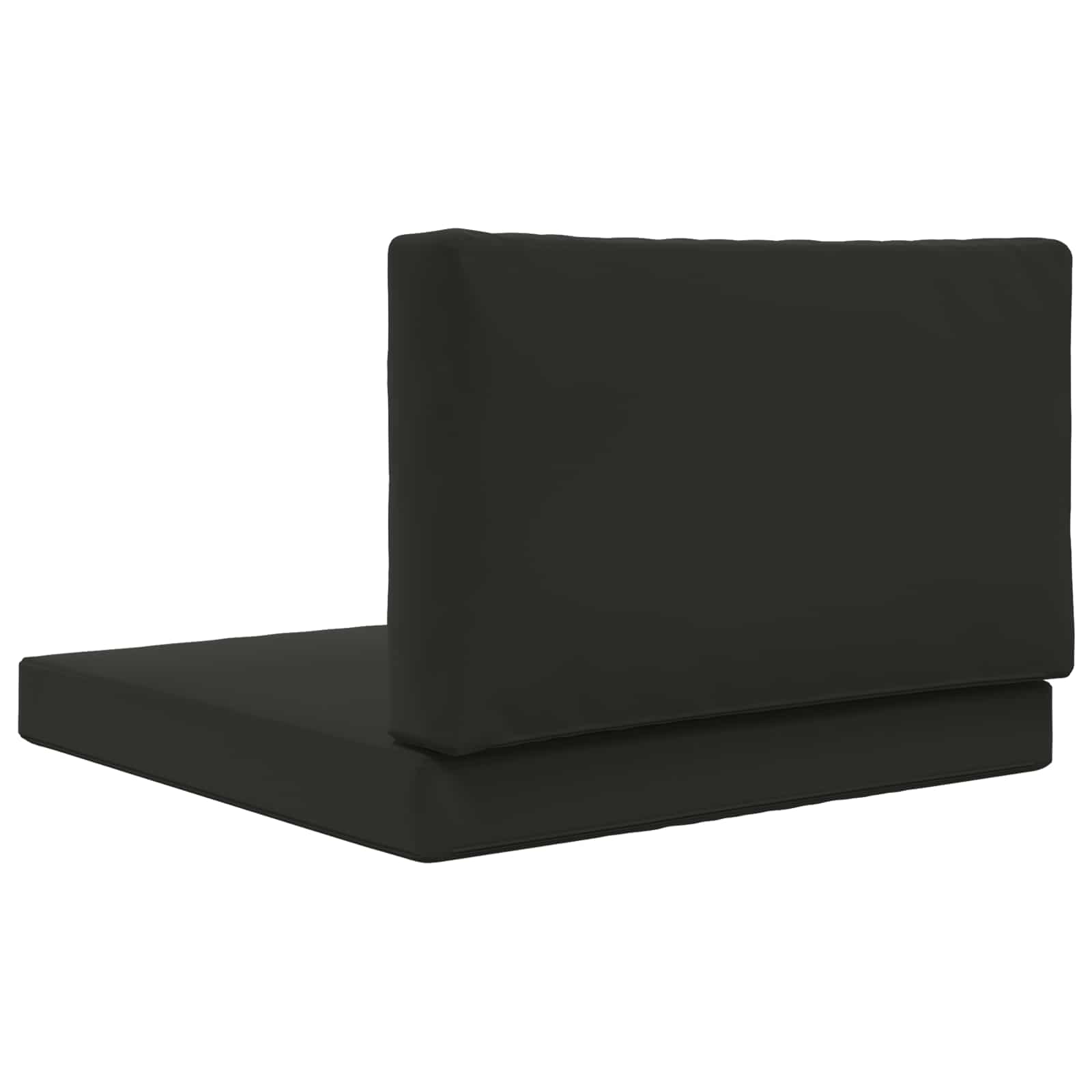 Sofakissen für draußen 2 pcs Schwarz Polyester