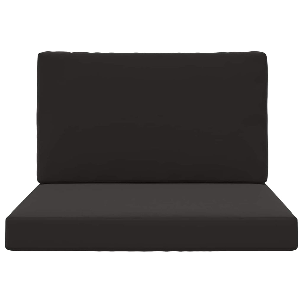 Sofakissen für draußen 2 pcs Schwarz Polyester