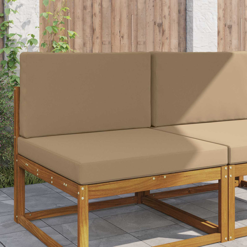 Sofakissen für draußen 2 pcs Taupe Polyester