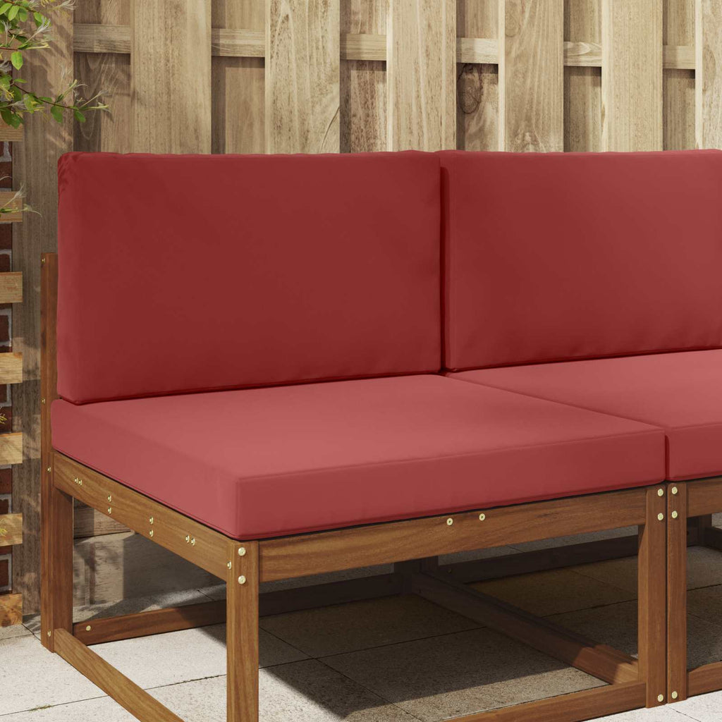 Sofakissen für draußen 2 pcs Weinrot Polyester