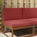 Sofakissen für draußen 2 pcs Weinrot Polyester