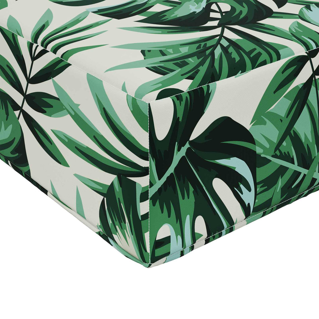 Sofakissen für draußen 2 pcs Blattmuster Polyester